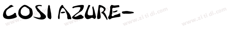 COSI AZURE字体转换